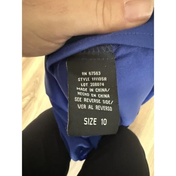 Women's SLNY Beaded Halter Neck Chiffon Dress Size 10 Royal Blue - Picture 8 of 9